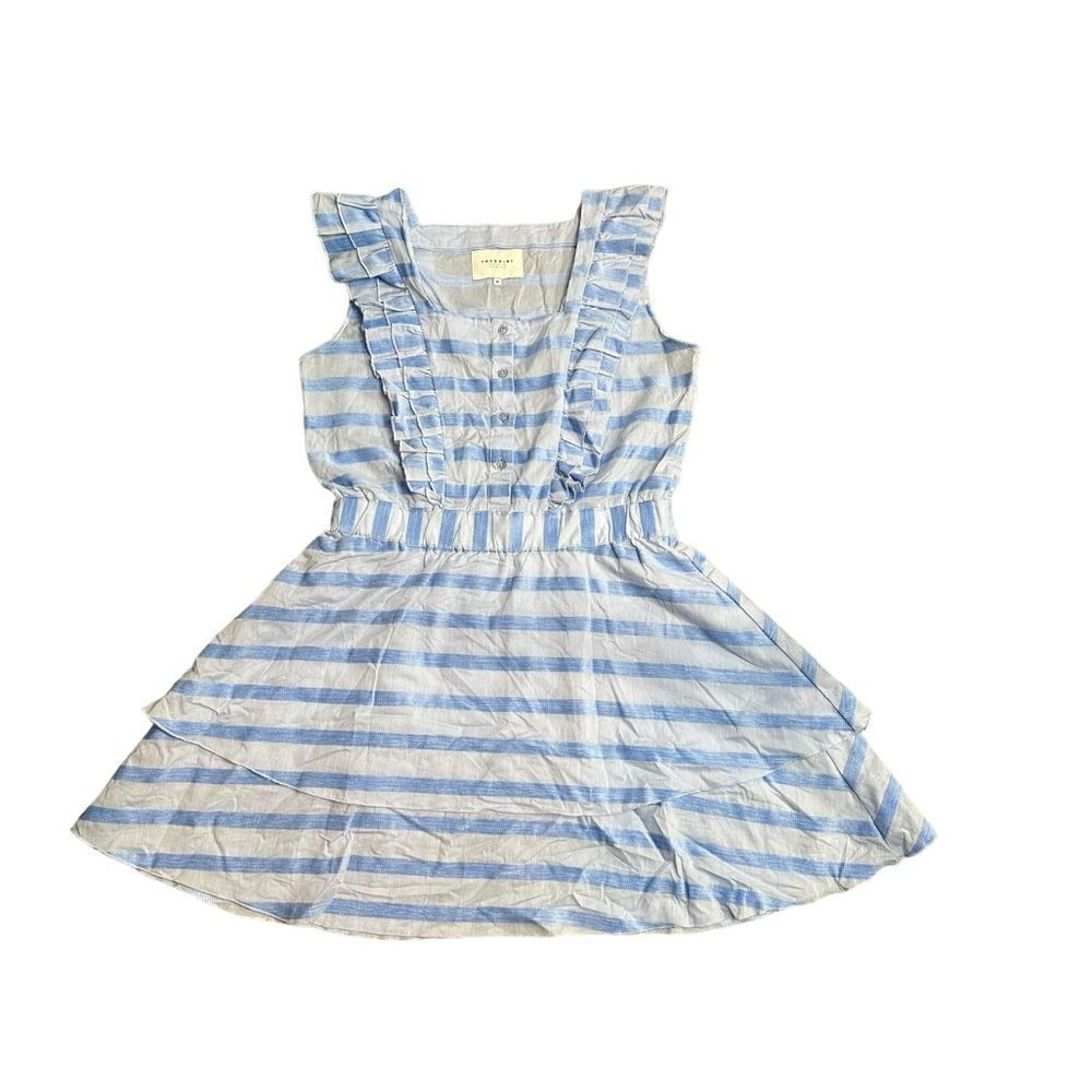 The Shirt Rochelle Behrens 100% Cotton Striped Mini Dress Size Medium